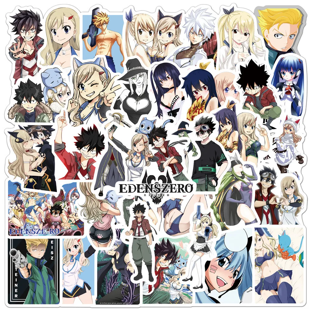 50 個エデンズゼロ漫画ステッカーアドベンチャーアニメーション落書き面白いアニメ落書き装飾ラップトップギターバイク子供のおもちゃ