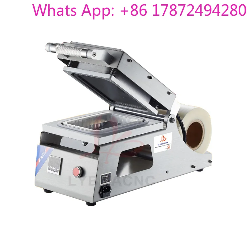 Hand Press Sealing Machine Vacuum Sealer Vacuum Packaging Machine Plastic Sandwich Tray Heat Sealer PP and PE 500W