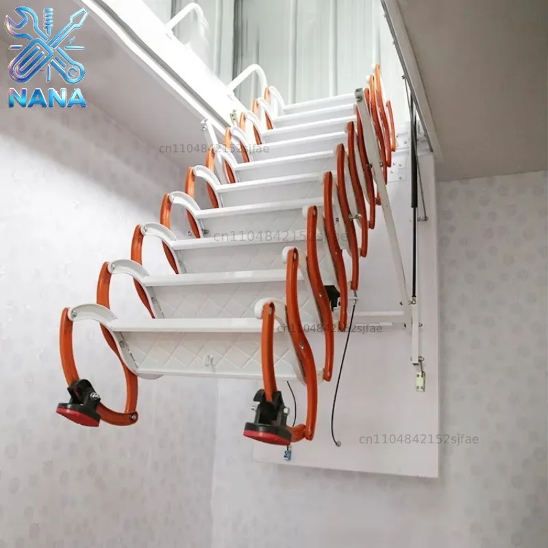Convenient Access Indoor Electric Attic Telescopic Stairs Automatic Folding Loft Ladder Steel Collapsible Staircase Access