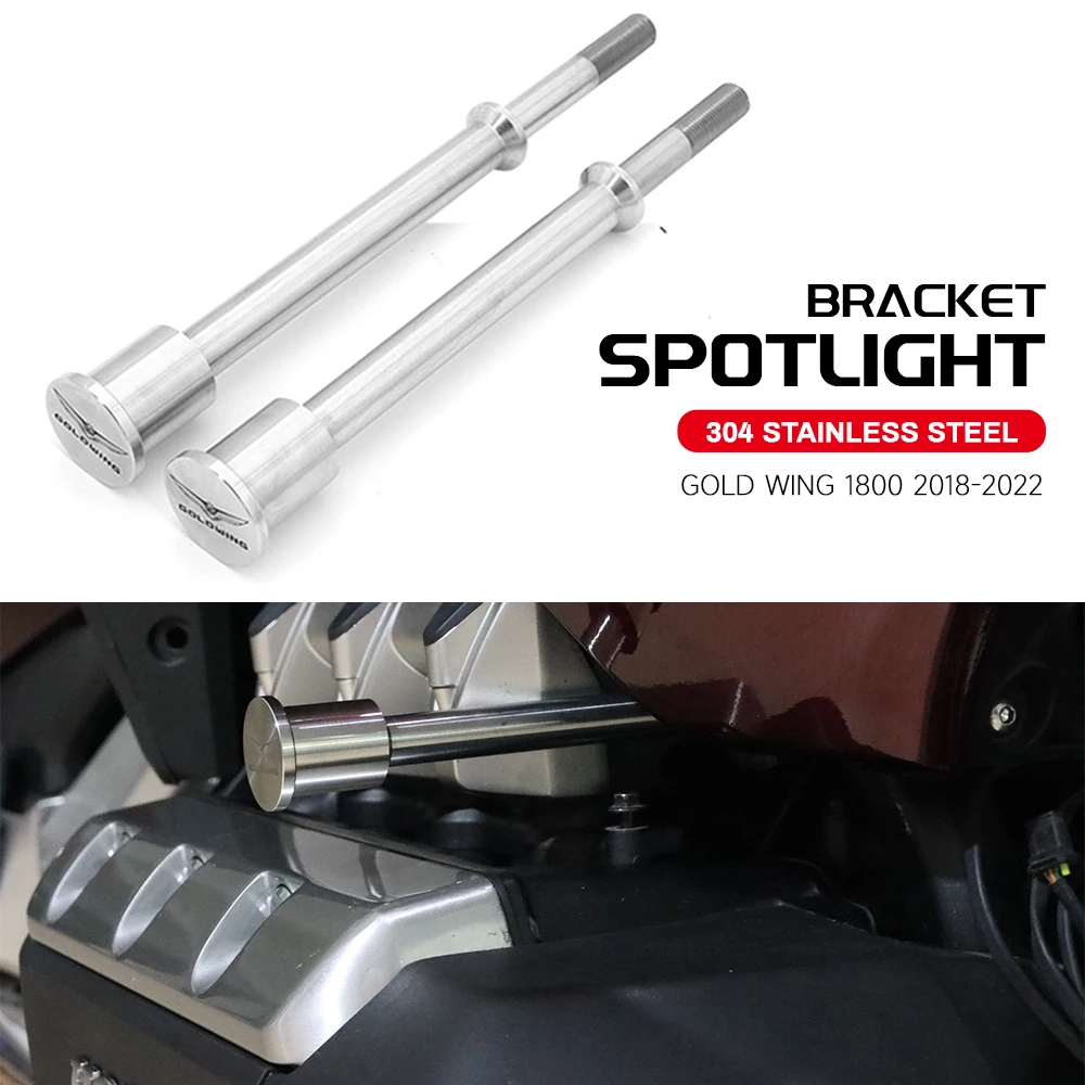 

For Honda GOLD WING Goldwing GL1800 GL 1800 2018-2022 Motorcycle Spotlight Mount Holder Lights Bracket Stand 304 Stainless Steel