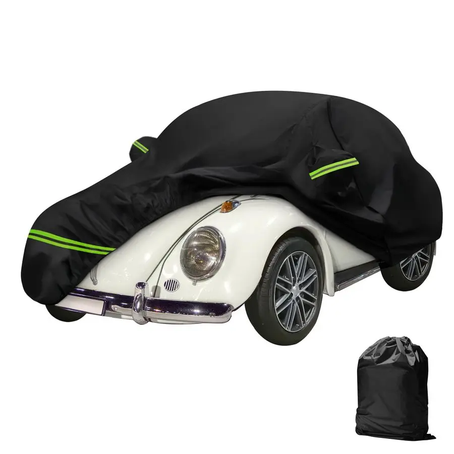 

Чехлы для Volkswagen Beetle Sedan 2-дверный 1960-1980, водонепроницаемые, всепогодные, полноразмерные, 210D, с молнией на двери и ветрозащитными ремнями для S-класса