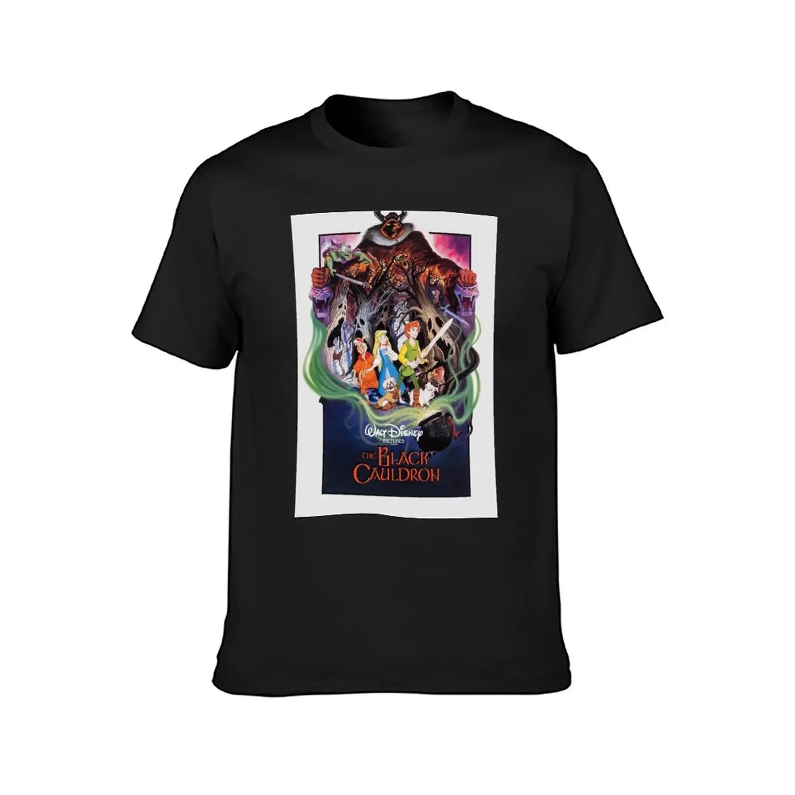 The Black Cauldron Poster T-Shirt korean fashion aesthetic clothes Aesthetic clothing men t shirt