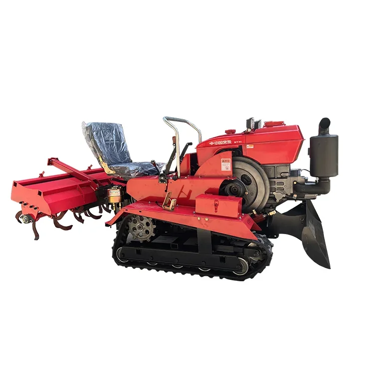 Raupen grubber Mini Farm Traktoren Crawler Micro Rotary Pinne Crawler Garten traktor