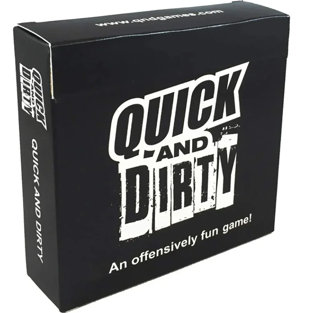 English Version Quick And Dirty Quick And Dirty An Offensive Fun Party Game Game Cards Camping Party Game Crazy Quiz Cards