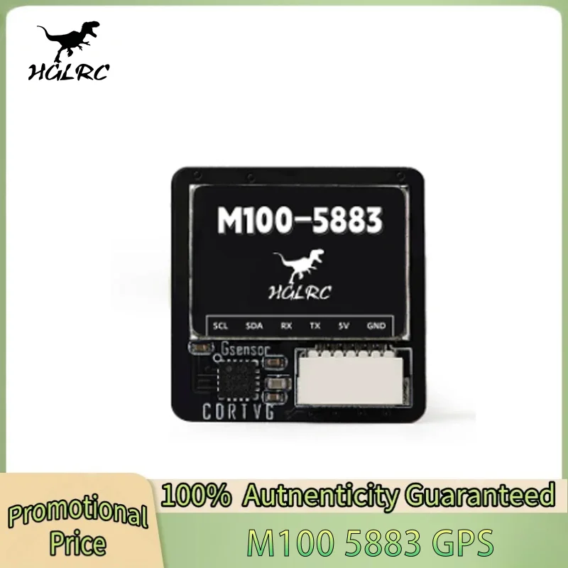 

HGLRC M100-5883 M10 GPS Module with Compass Ceramic Antenna on-board LED Indicators 21x21mm for RC Airplane FPV Long Range