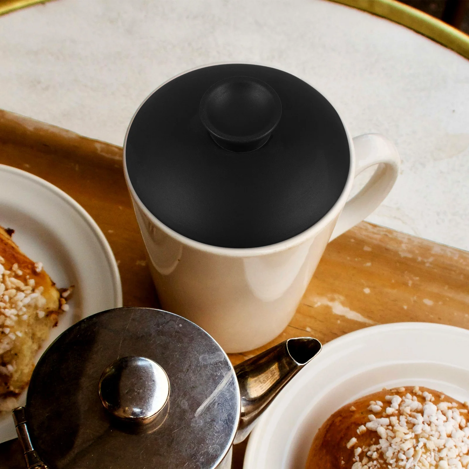 

Small Teapot Strainer Lid Pottery Supplies Replacement For Cup Mug Lids Ceramic Mugs Cover Decorative