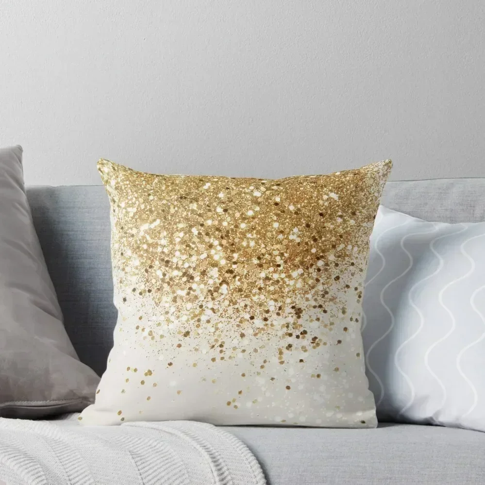 

Sparkling Gold Glitter Glam #2 (Faux Glitter) #shiny #decor #art Throw Pillow Decorative Cushion Cover pillow