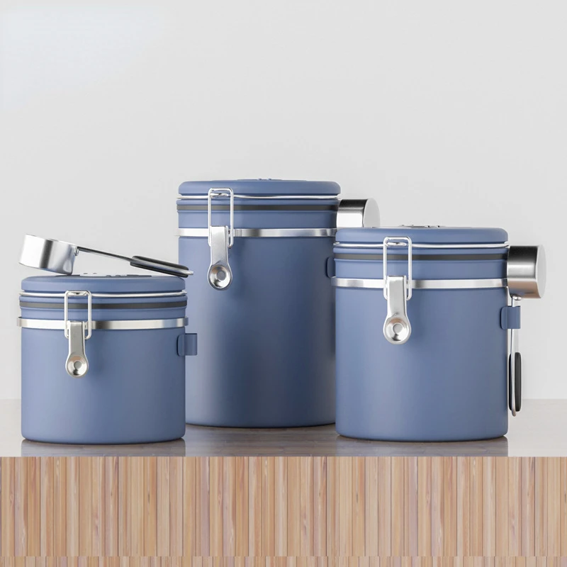

Stainless Steel Jars Airtight Coffee Storage Container Canister Set Canister with Scoop for Coffee Beans Tea Keep Beans Fresh