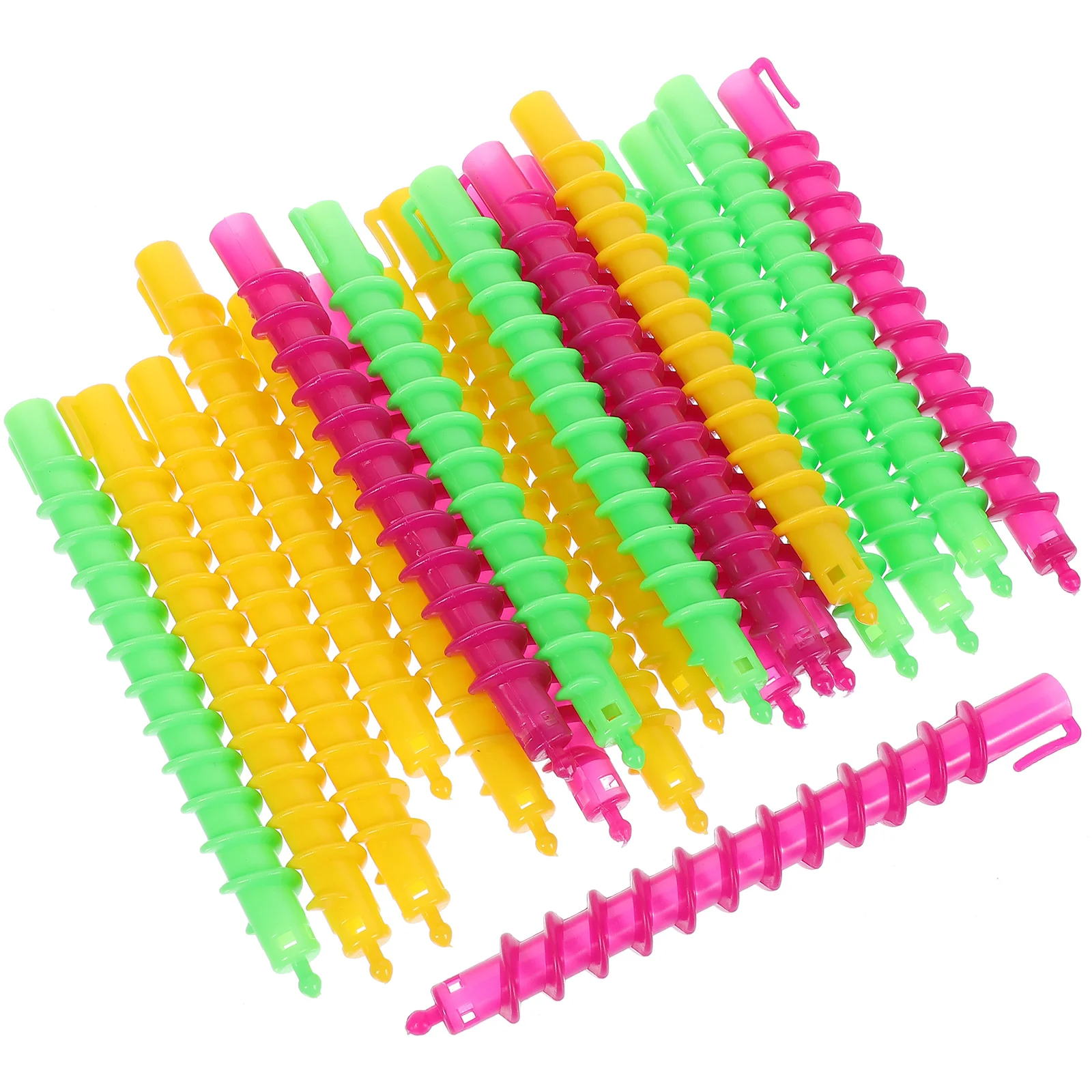 

100pcs Perm Rods Spiral Curling Hair Tools Abs Material Home Salon Use Wool Roll Cold Hairdressing Styling Travel Long Short