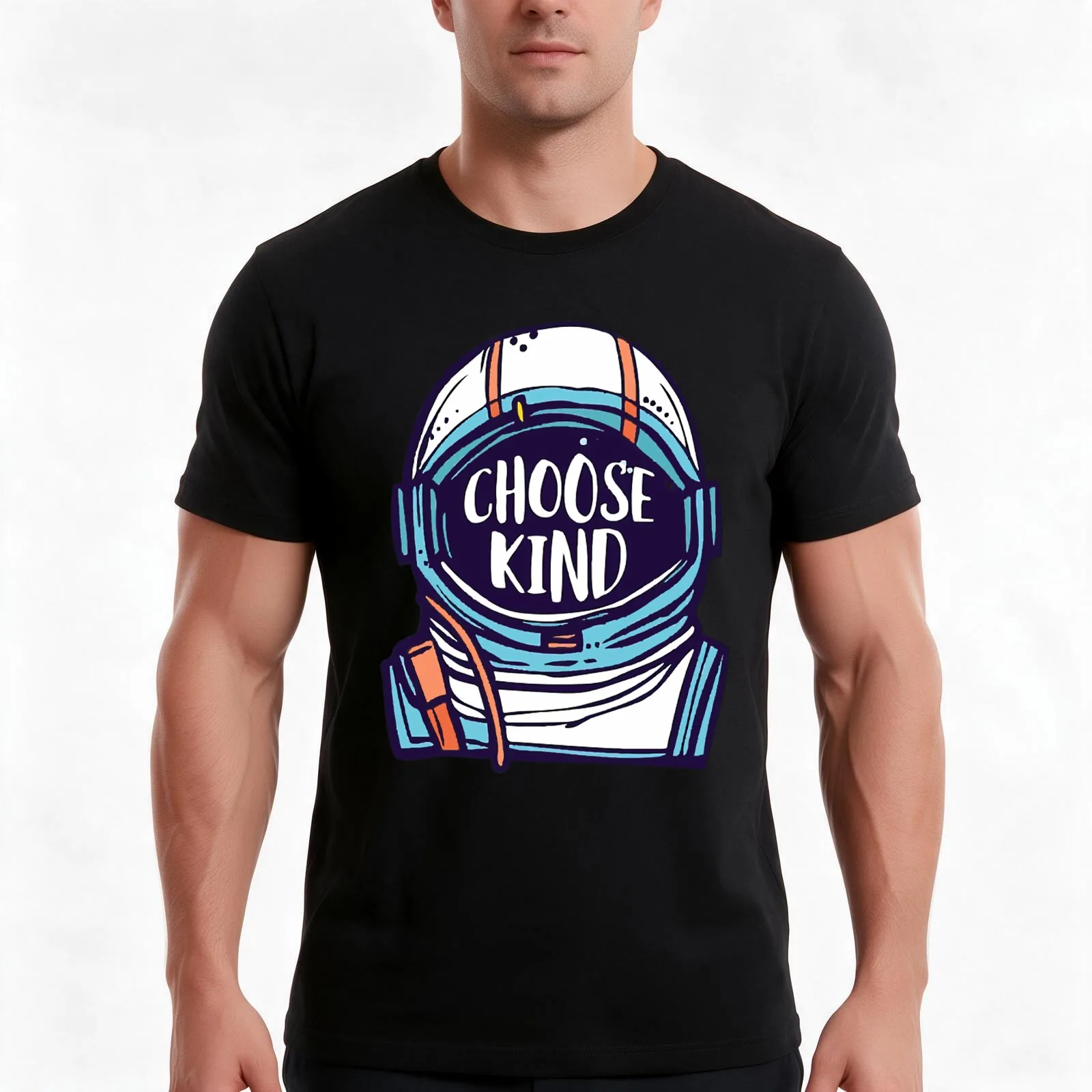 Choose Kind Wonder T-Shirt, Summer Casual Cotton Tee, Oversized Streetwear Tops, Vintage Graphic Print, Loose Fit Short Sleeve