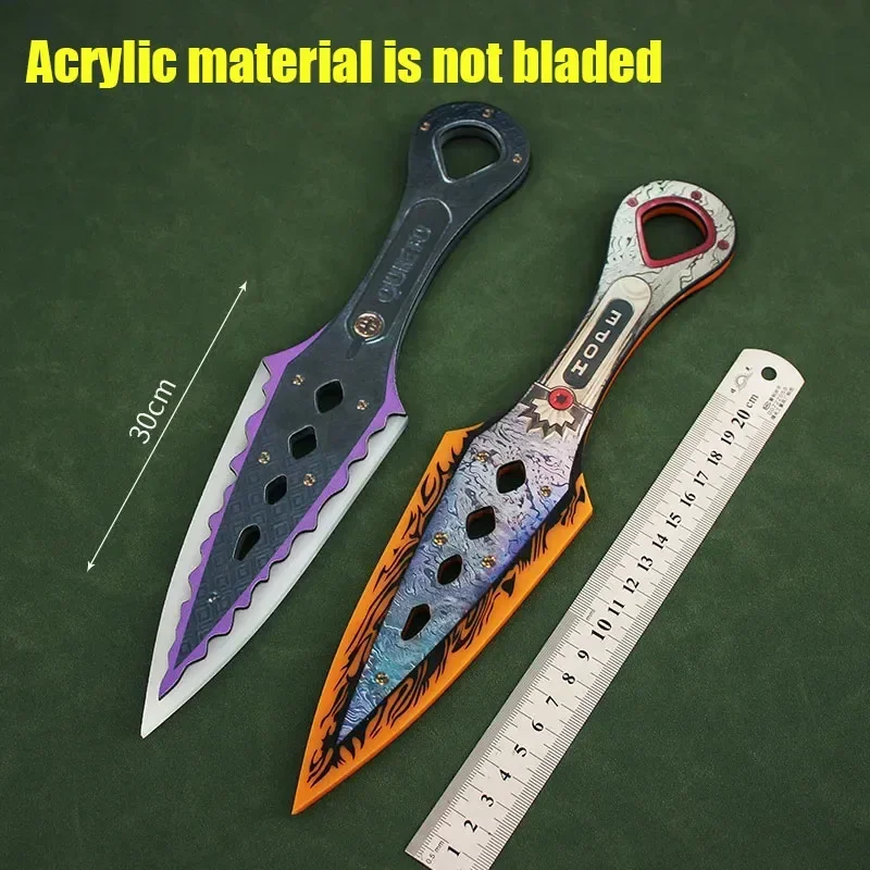 

APEX Legend Wraith Heriloom Acrylic 30cm Kunai Dawn of Hope Model Katanas Sword Cosplay Prop Game Collectible Toys Knife for Kid