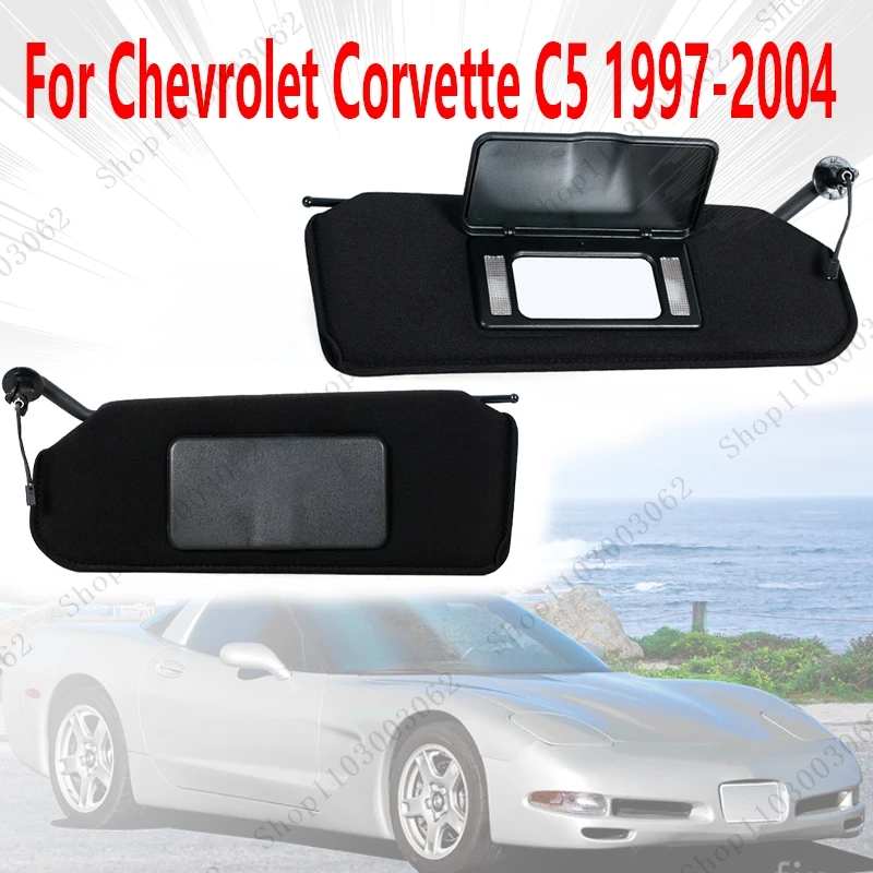 

Солнцезащитный козырек для Chevrolet Corvette C5 1997-2004, салон автомобиля, солнцезащитный козырек с косметическим зеркалом и подсветкой 10442033 10442034 ﻿