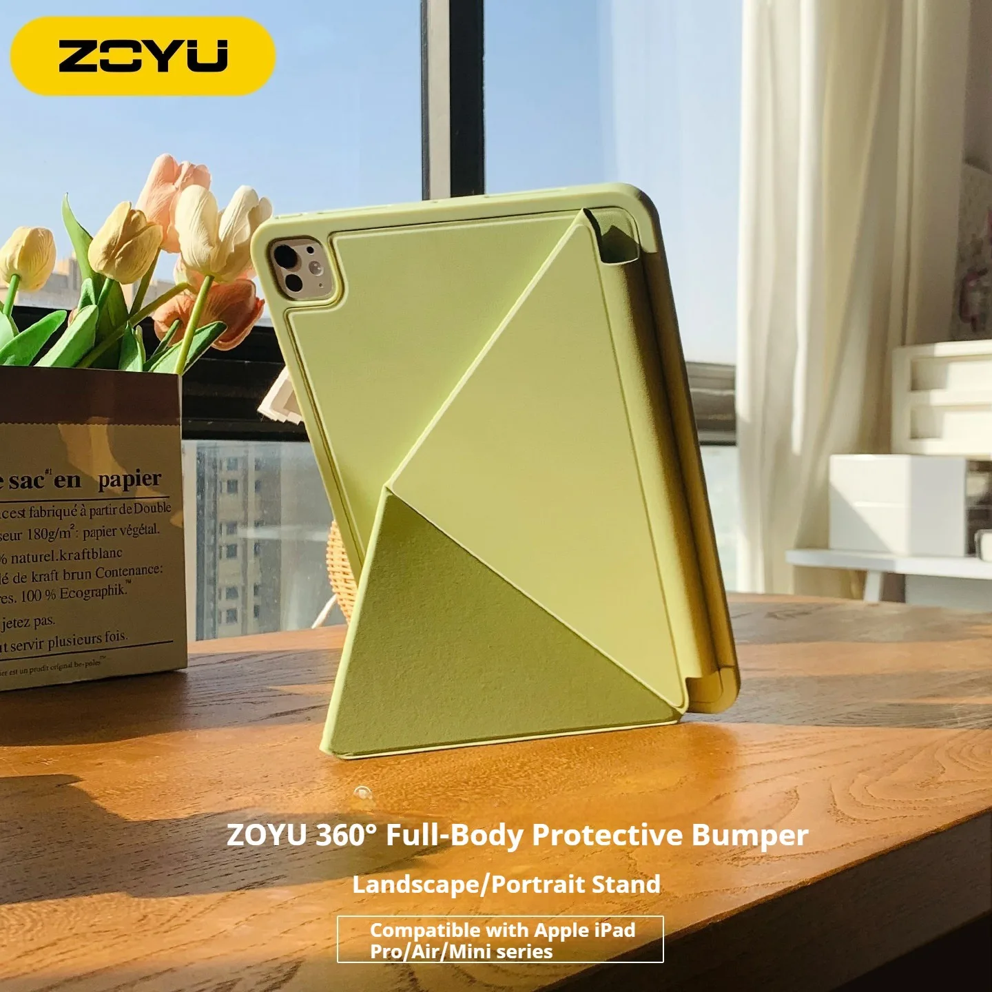 ZOYU iPad A16 11/10th Gen Case, Magnetic Removable Pen Cover, Slim Case for iPad Air 11 4/5/6/7/8, iPad Pro 11/13 inch Mini 6/7