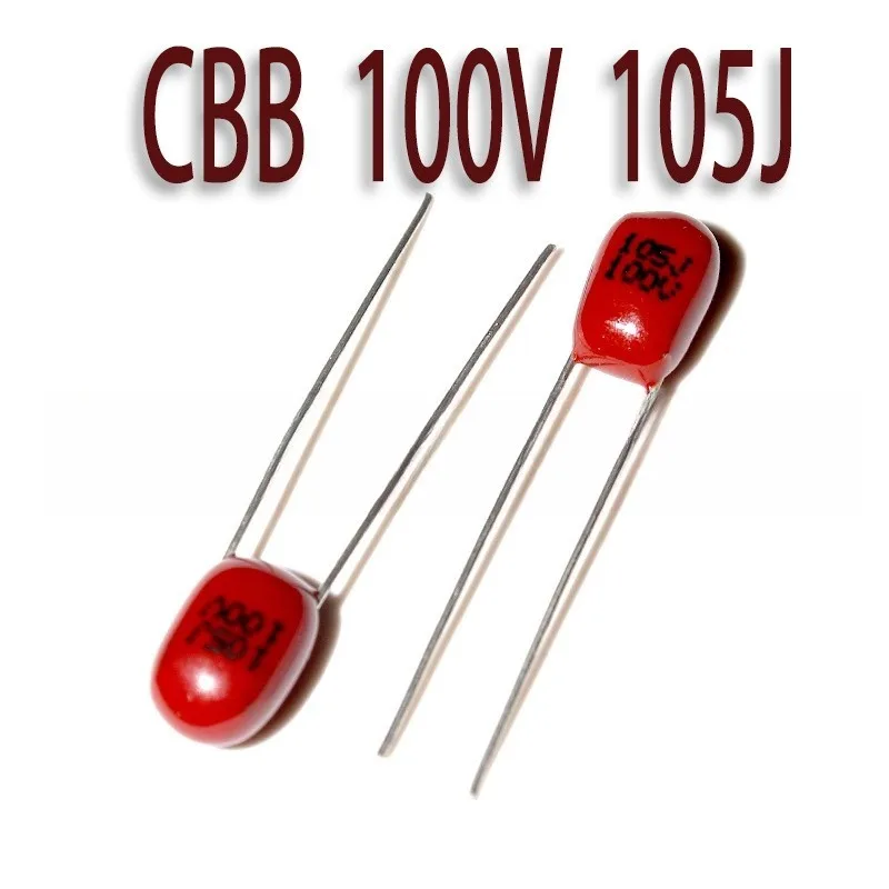 

100pcs CBB Capacitor 100V 105J 5mm Pitch 1uF High Grade Audio Capacitor for Speaker Crossover Filter