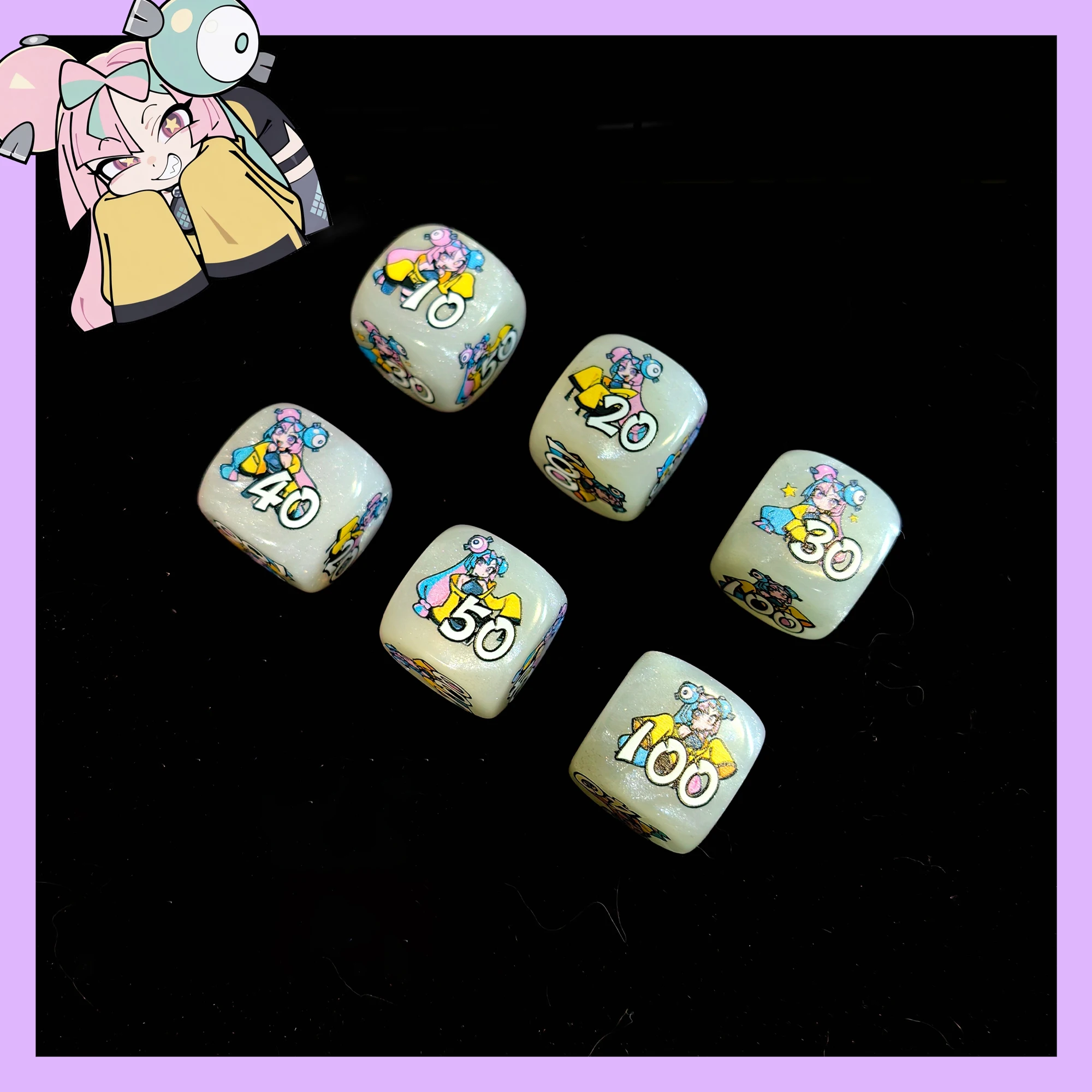 

Набор из 6 шт. DIY: Сделай сам, милые кубики-счетчики урона Iono для PTCG, аксессуары для настольных игр PTCG, подарочные игрушки, анимационные сувениры