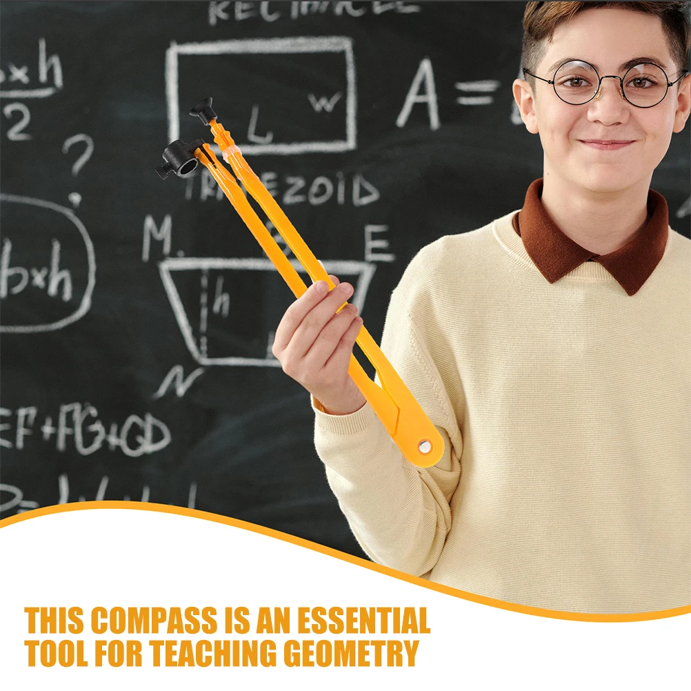 2pcs Plastic Compass Large Drawing Circles Whiteboard Teaching Tool Magnetic Math Sturdy Geometry Lessons Classroom