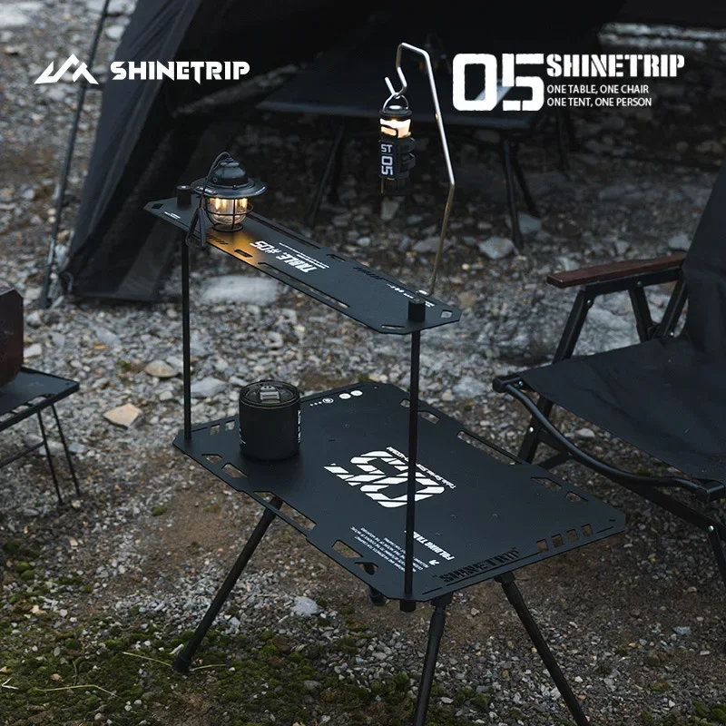 ShineTrip 05 Series Camping IGT Table Aluminum Alloy Folding Table Lightweight Outdoor Picnic Desk Tactical IGT Table Can Expand