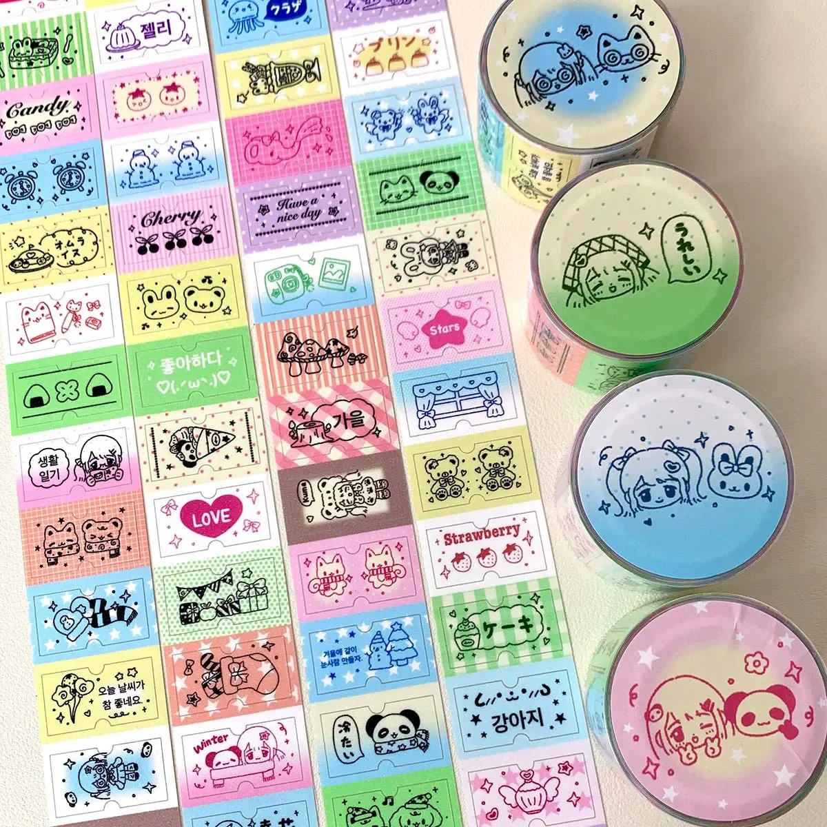 Label Sticker Flash Cute Handbook Cartoon Graffiti Collage Material