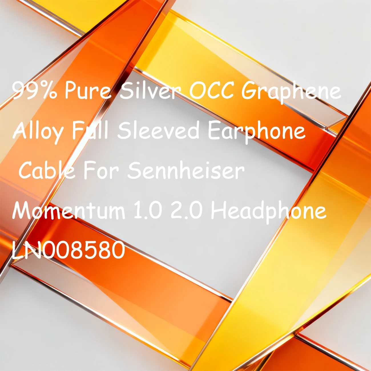 

99% Pure Silver OCC Graphene Alloy Full Sleeved Earphone Cable For Sennheiser Momentum 1.0 2.0 Headphone LN008580