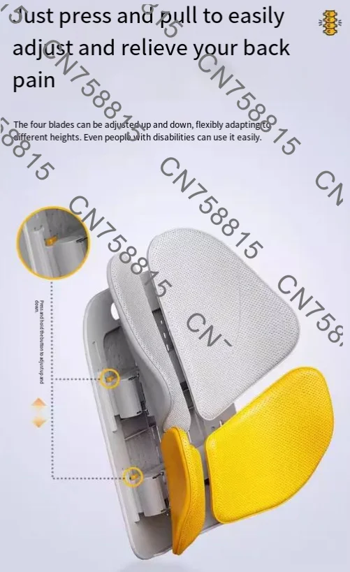 

Ergonomic Waist Support Office Cushion, Back Cushion，Seat Waist Support Chair Cushion