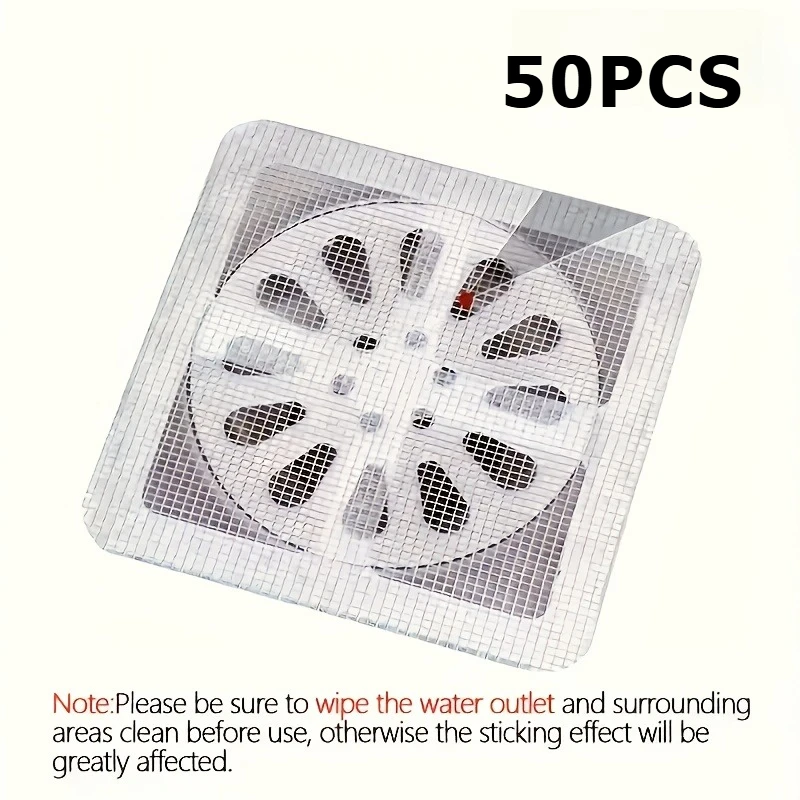 20/30/50PCS Shower Drain Hair Catcher Stickers, Self Adhesive Drain Filter Mesh for Bathroom Hair Removal and Clog Prevention