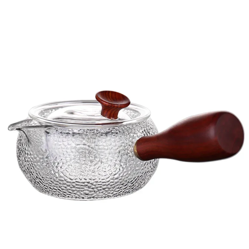 280Ml Japanese Style Teapot Clear Glass Wood Handle Pot Tea Maker Coffee Water Kettle Teaware Tool Decor