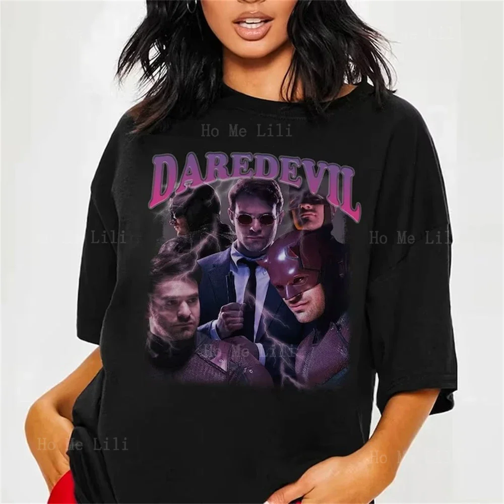 Daredevil Retro Daredevil Tee Matt Murdock T-Shirt Reborn Comic Short Sleeve