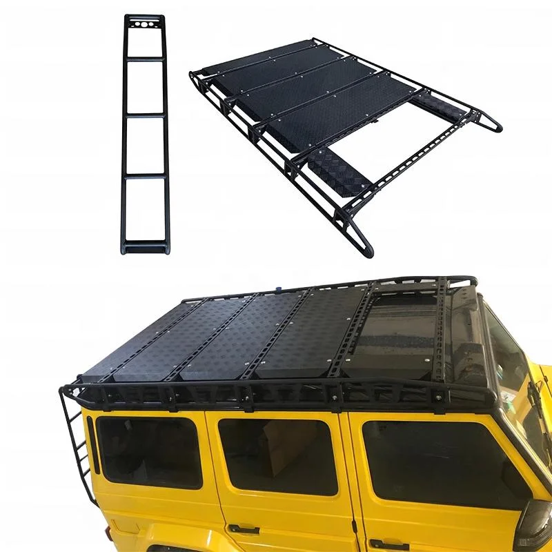 

Car Parts Stainless Steel W463 Roof Luggage Rack with Rear Ladder Step with Sunroof for G Class W463 1990~2018y
