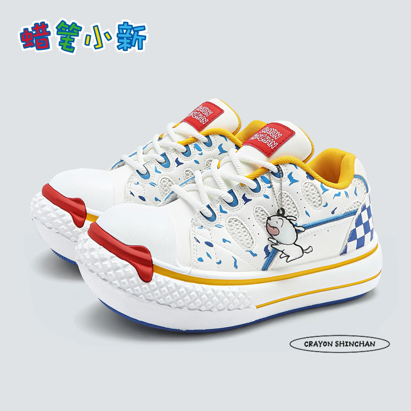 Baskets épaisses Crayon Shin-chan 2025 |   Chaussures rétro blanches et bleues, chaussures à plateforme unisexes pour couple laides et mignonnes