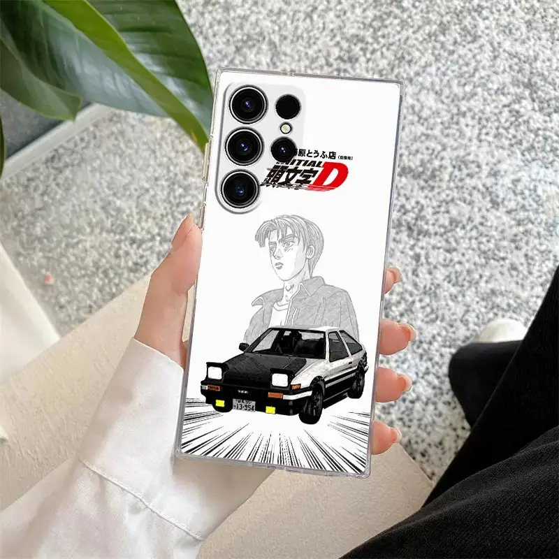 Initial D AE 86 Anime Phone Case For Samsung S24 S23 Ultra 5G S22 S20 S10 Plus S21 FE Clear Cases Cover Galaxy S24 Ultra Fundas