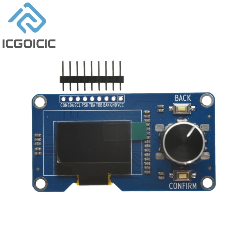 Tela Oled branca de 0,96/1,3 polegadas combinada com interface IIC do módulo codificador rotativo EC11 para Arduino