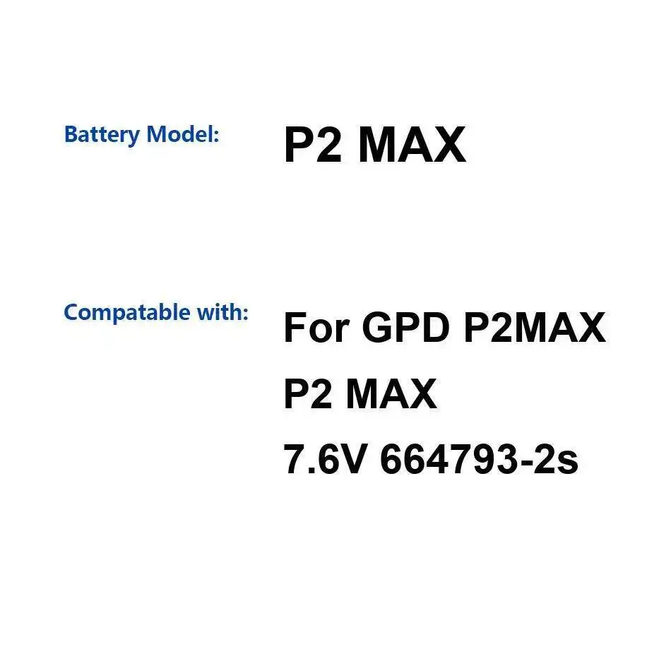 

For Gpd P2 Max 664793-2S Nan High-Efficiency Tablet Battery