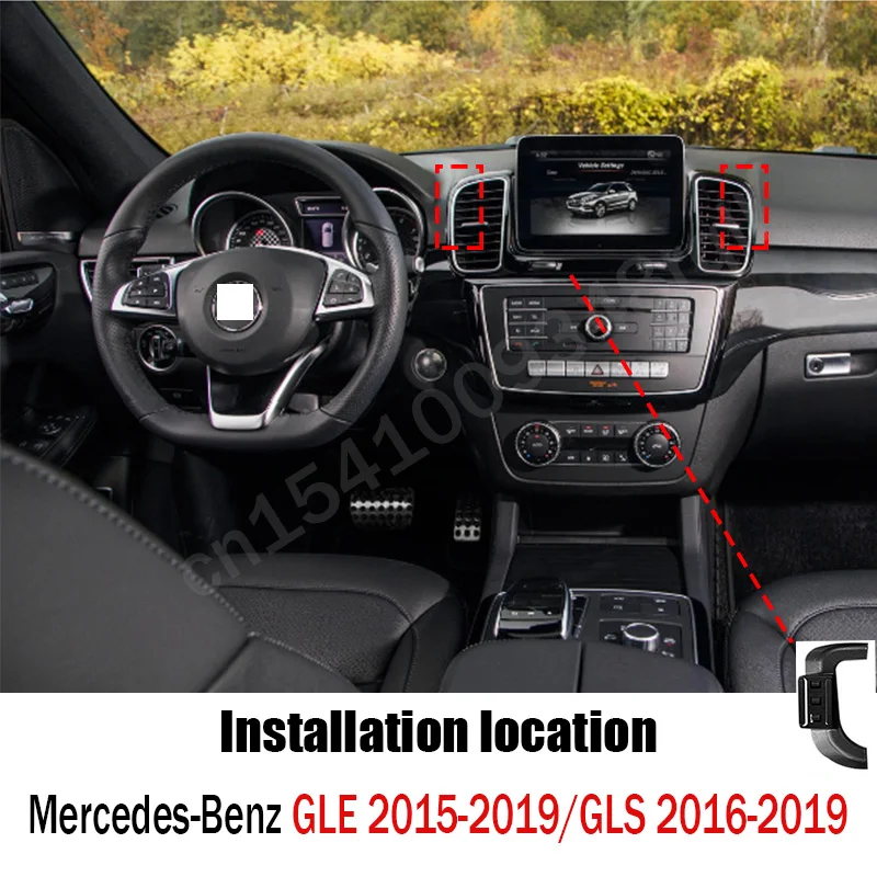 Gravity Car Phone Holder Mobile Cell Phone Support Mount for Mercedes-Benz GLE 2015-2023 GLS 2016-2023 Accessories