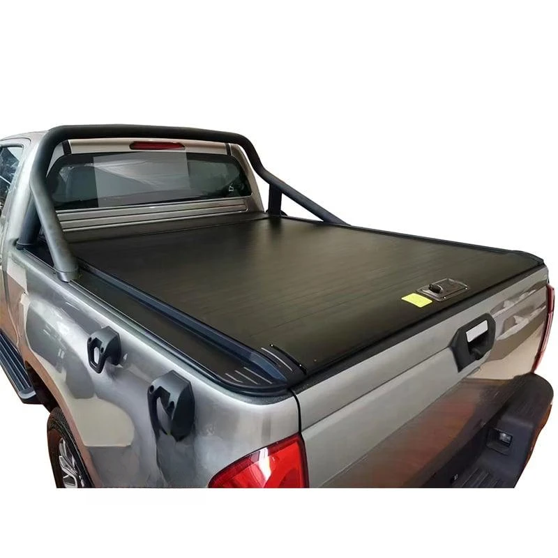 Heavy Duty Aluminum Slat Retractable Lockable Roll-Up Tonneau Cover Universal Pickup Truck Bed Cover Off Road Waterproof Accesso