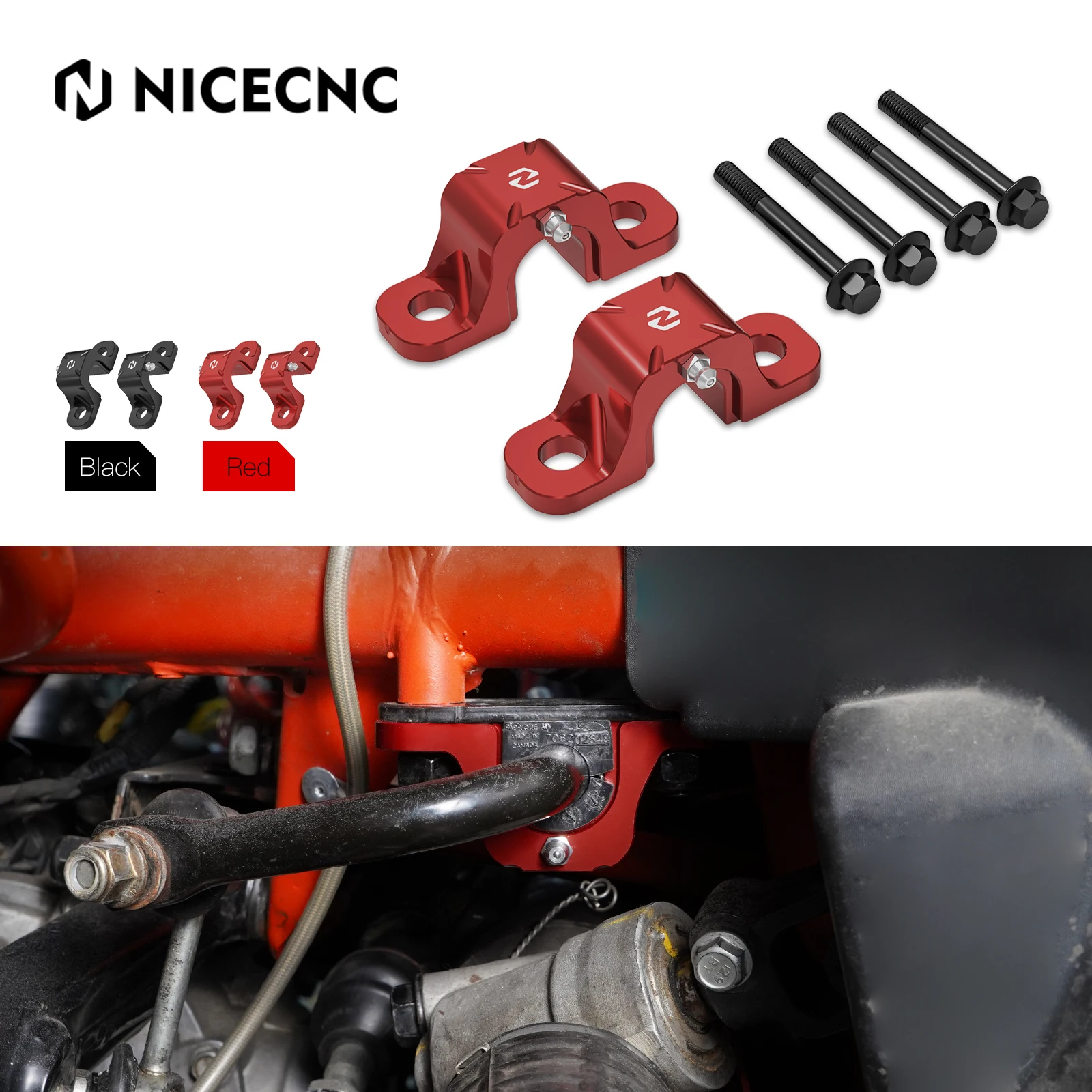 

NICECNC Aluminum Billet Front Sway Bar Brackets For CAN AM Maverick X3 4x4 Turbo DPS XMR XRS SMART-SHOX Max R RR UTV Accessories