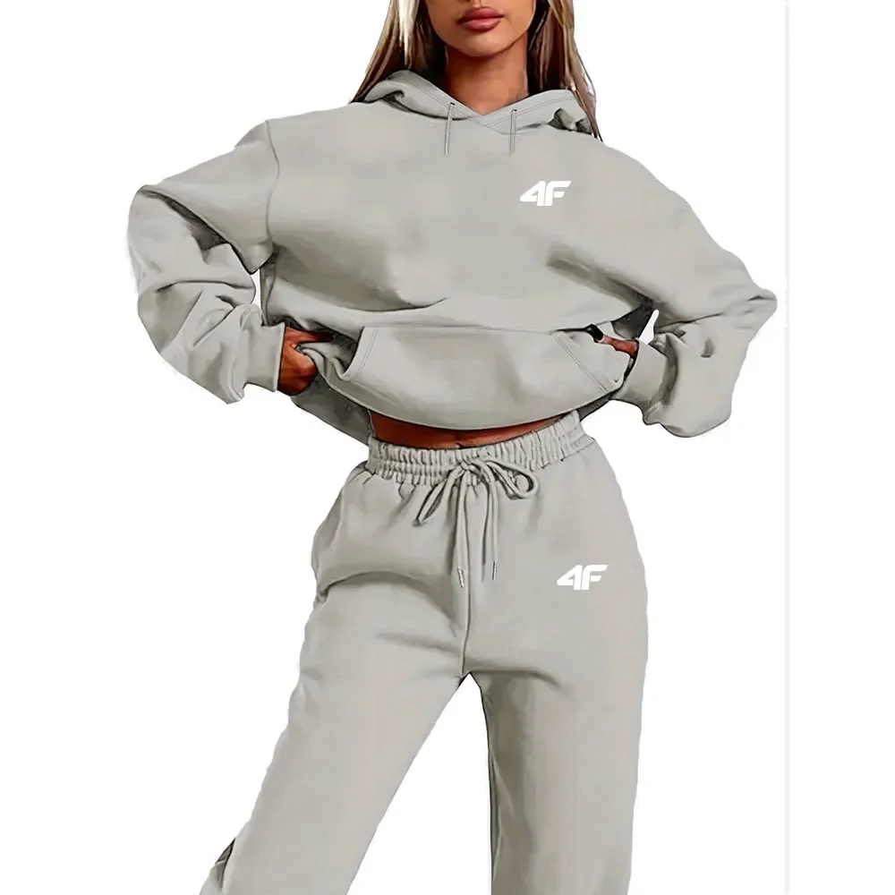 

2025 4F New Arrival Spring Autumn 2 Piece Women Sets Two Pieces Sets Top And Pants Suits Outfits Clothing