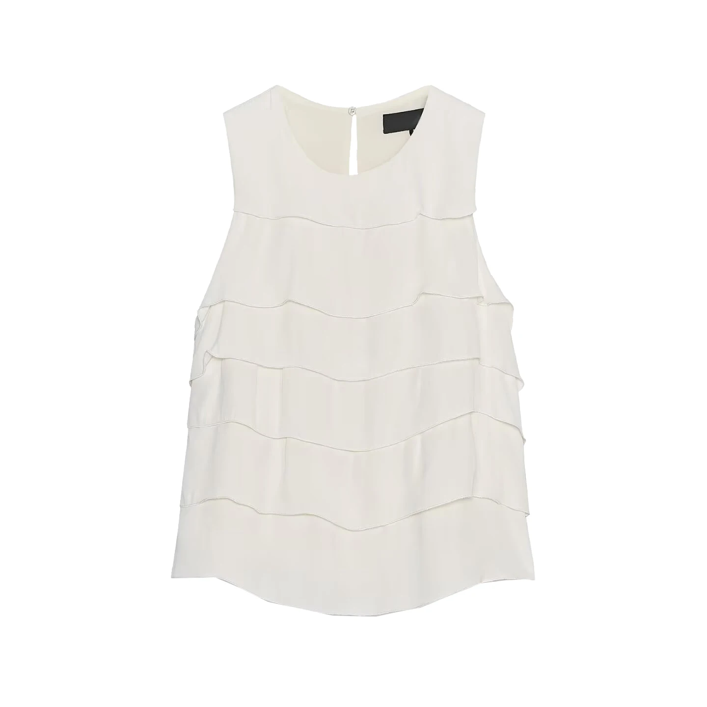 Z feminino redondo Ne Svel seda cetim sensação babado bainha top casual sle slim fit agasalhos regular fino