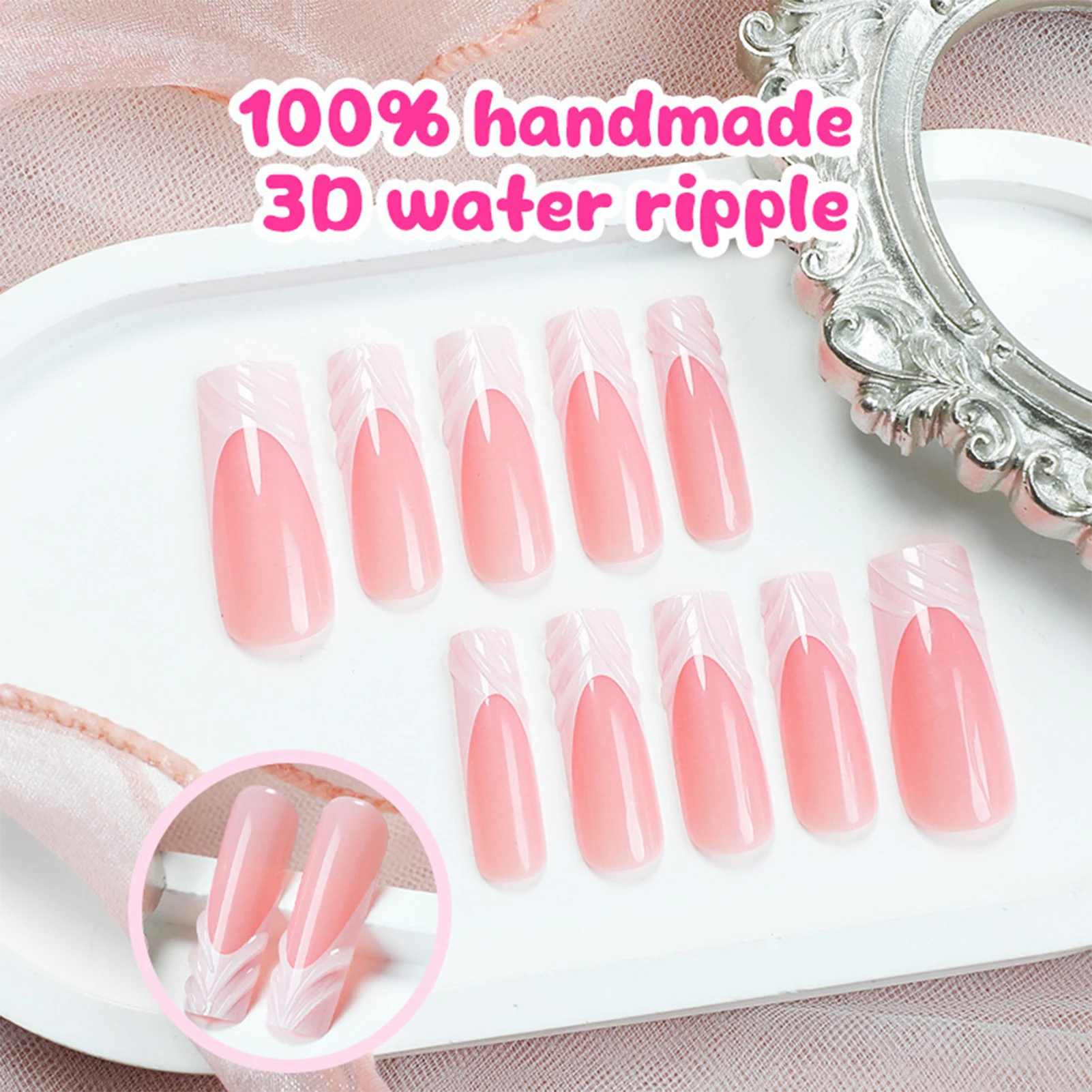 Set di 24 Unghie Finte Lunghe - Drip Tip Resin recensione e prezzo