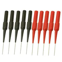 10pcs Insulation Piercing Needle Non-destructive Multimeter Test Probes Measuring Device Red/Black 30V For Banana Plug Home