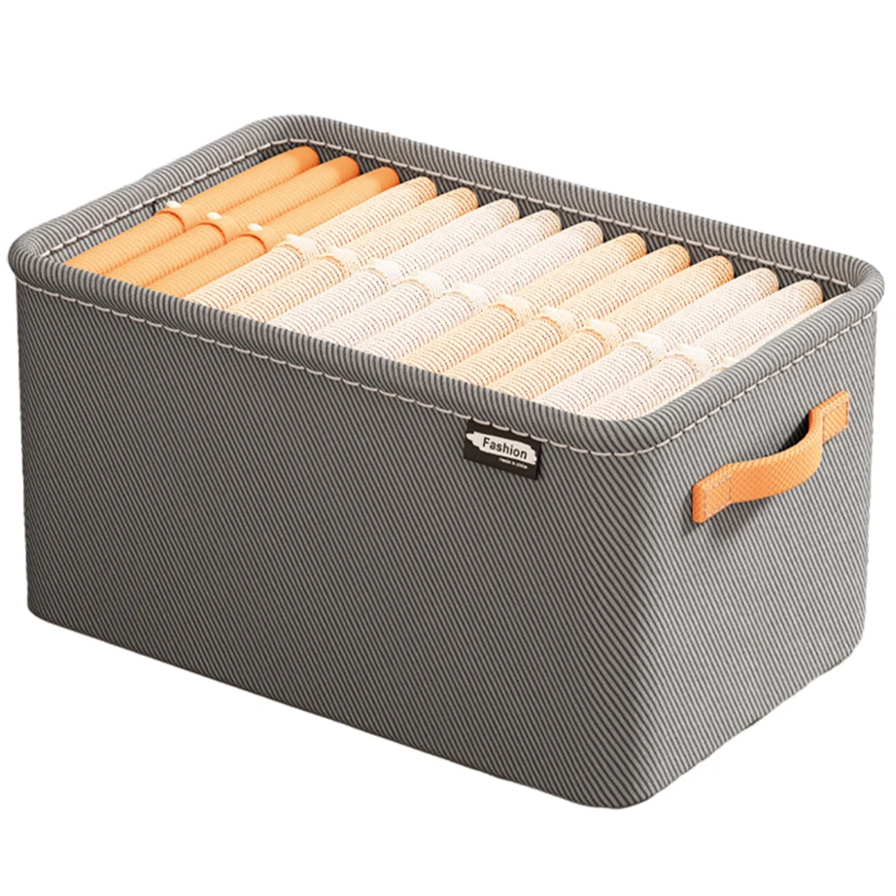 

Closets Clothes Container Versatile Underwear Storage Box with Handle&Steel Frame Thickened Foldable Fabric Household Storage