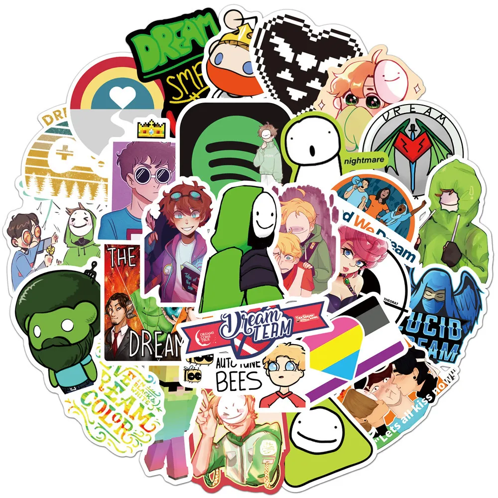 50 Stück Dream Smp Hot Cute Aufkleber Graffiti Aufkleber Reisebox Gepäck Gitarre Wasserdichte PVC Aufkleber