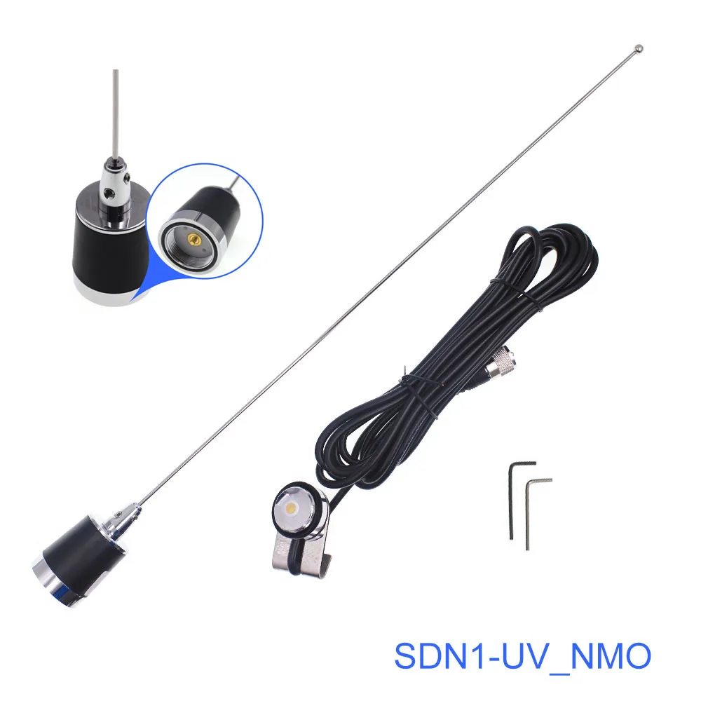 SDN1 NMO Antenna Daul Band VHF/UHF 134MHz&430Mhz 100W 2.15dB for Mobile Ham Car Radio Walkie Talkie High Gain Antenne