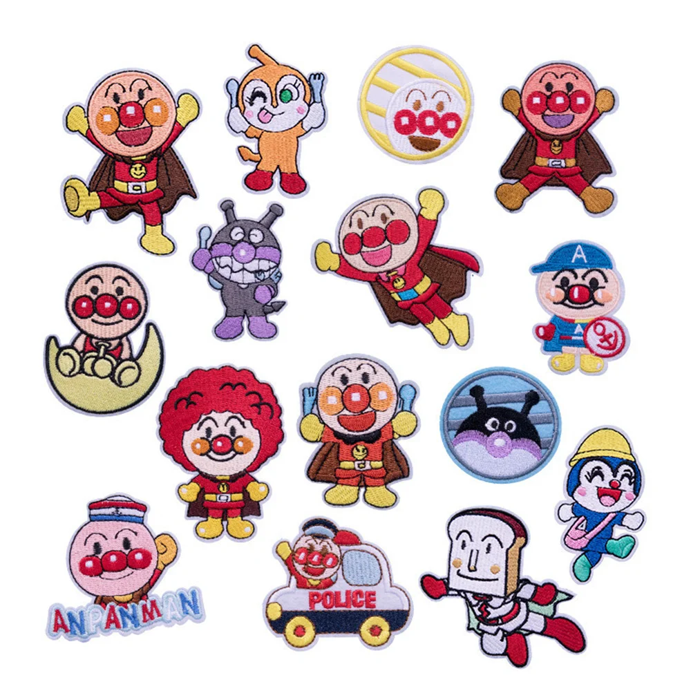 Cute Fun Cartoon Characters Comic patches Iron On Embroidery Patch For Clothing Diy Stickers Garment Apparel Accessories