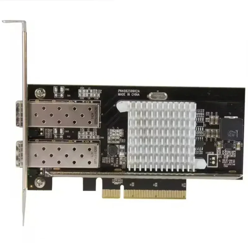 Dual-port 10gbps network interface card for high-speed connections with low latency performance