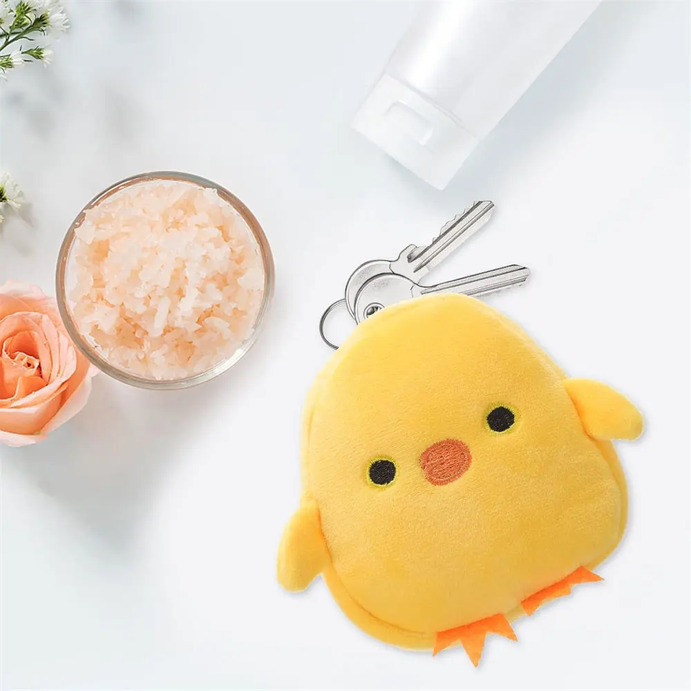 Cartoon Chicken Plush Coin Purse Children Zipper Coin Bags Storage Pouch Cute Animals Wallets Women Mini Handbag