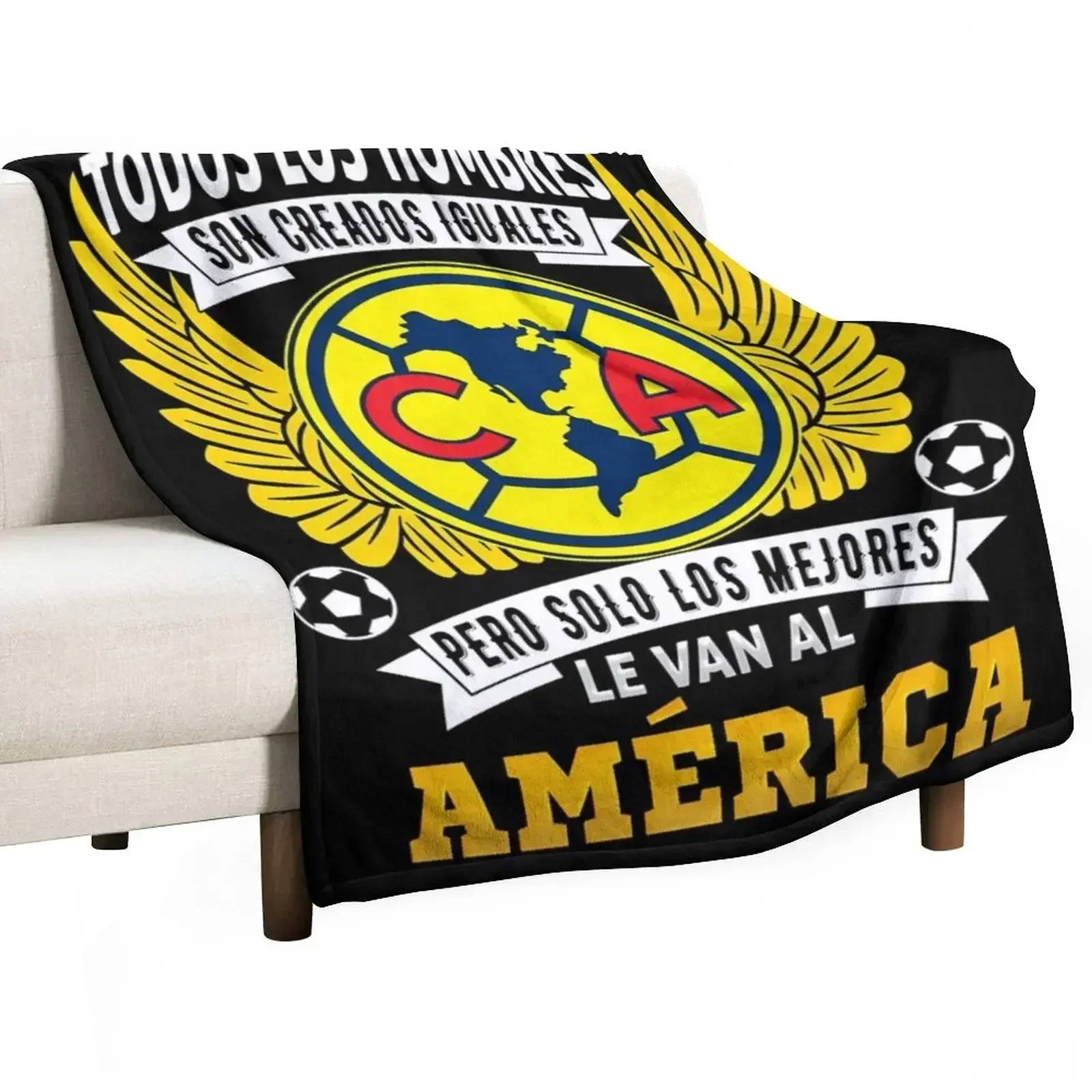 Playera Aguilas del America Solo Los Mejores le Van al America Throw Blanket Stuffeds Travel Plush Blankets