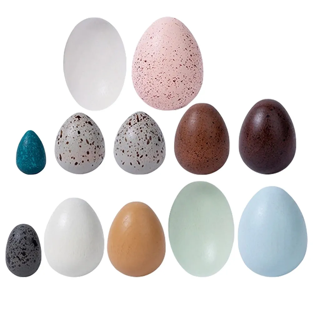 

1Set Decorative Wooden Fake Eggs Simulated Bird Eggs Creative Easter Party Props Children Play and Home Desktop Decoration