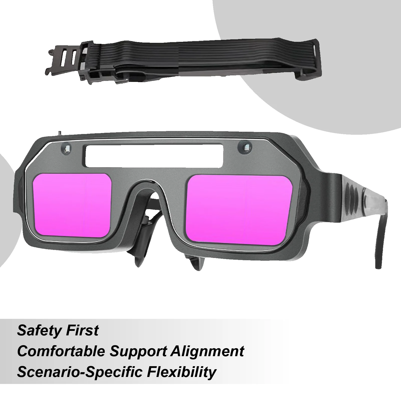 

Safety Goggles For Welding Light-Changing Welding Glasses 3 Lighting Modes Comfortable Arc Lens Eye Protection Auto Darkening