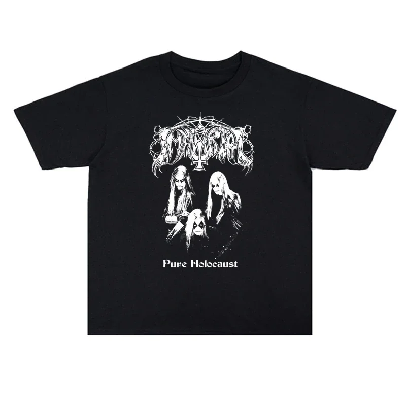 

2025 Summer Metal Immortal Band Patterned Printed Summer T-shirt Fashion Loose casual 100% cotton round neck short sleeveT-shirt