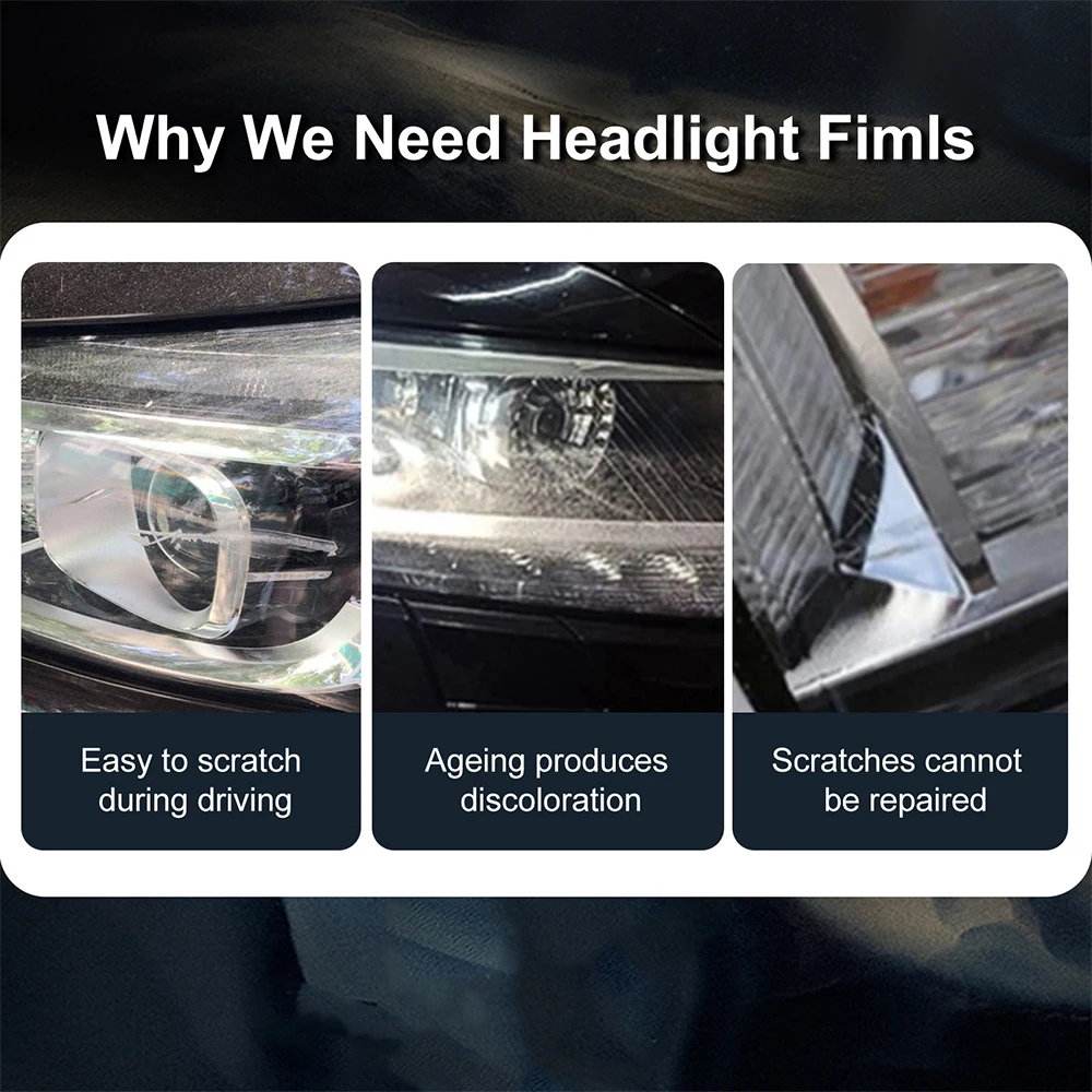 PPF Car Paint Protection Headlight Film For Tesla Model Y Juniper 2025-up Transparent Protective B-pillar Tail light Film view 5